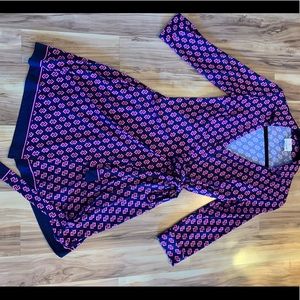 Julie Brown Wrap Jersey Knit Dress